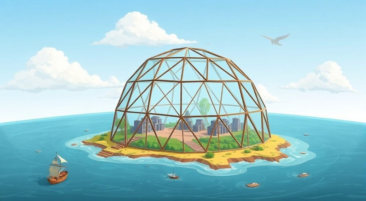 15 Шагов, чтобы собрать geo-dome на острове