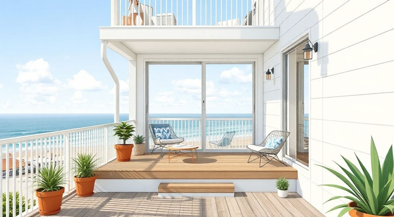 15 Шагов к интерьеру балкона 3 м² в стиле costal-хэмптонс