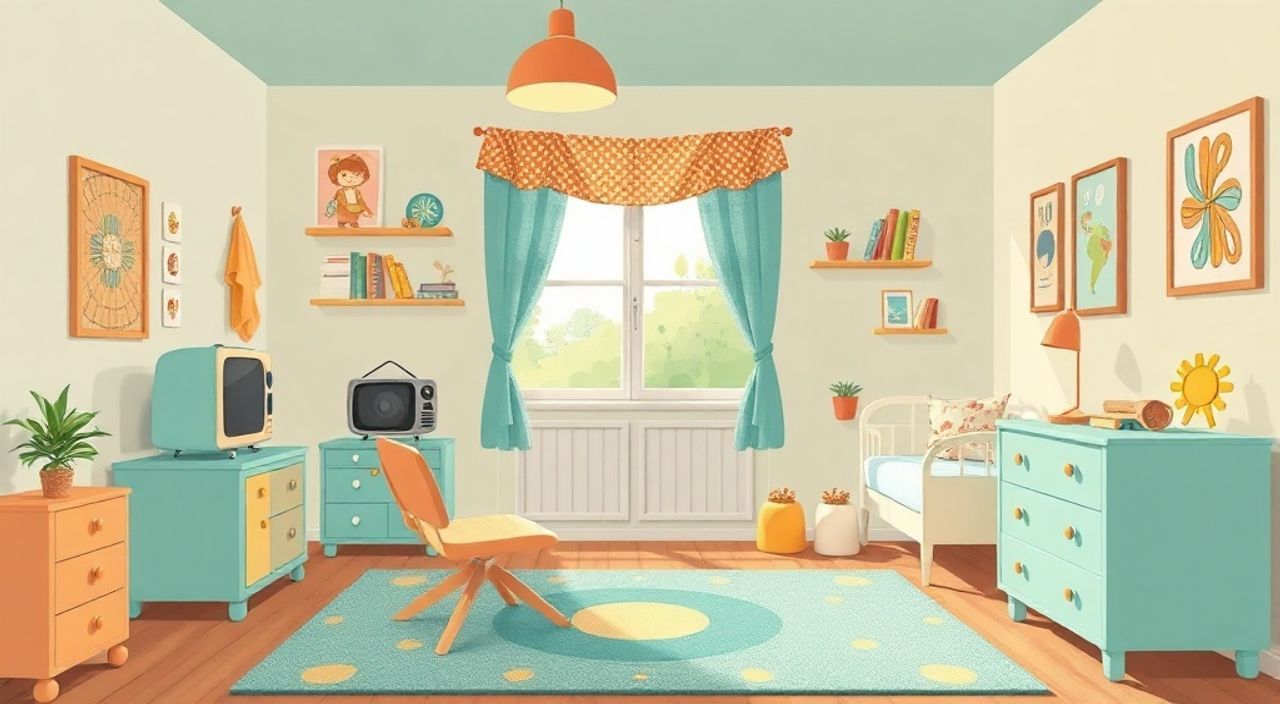 15 Шагов к интерьеру детской 10 м² в стиле ретро 60‑х