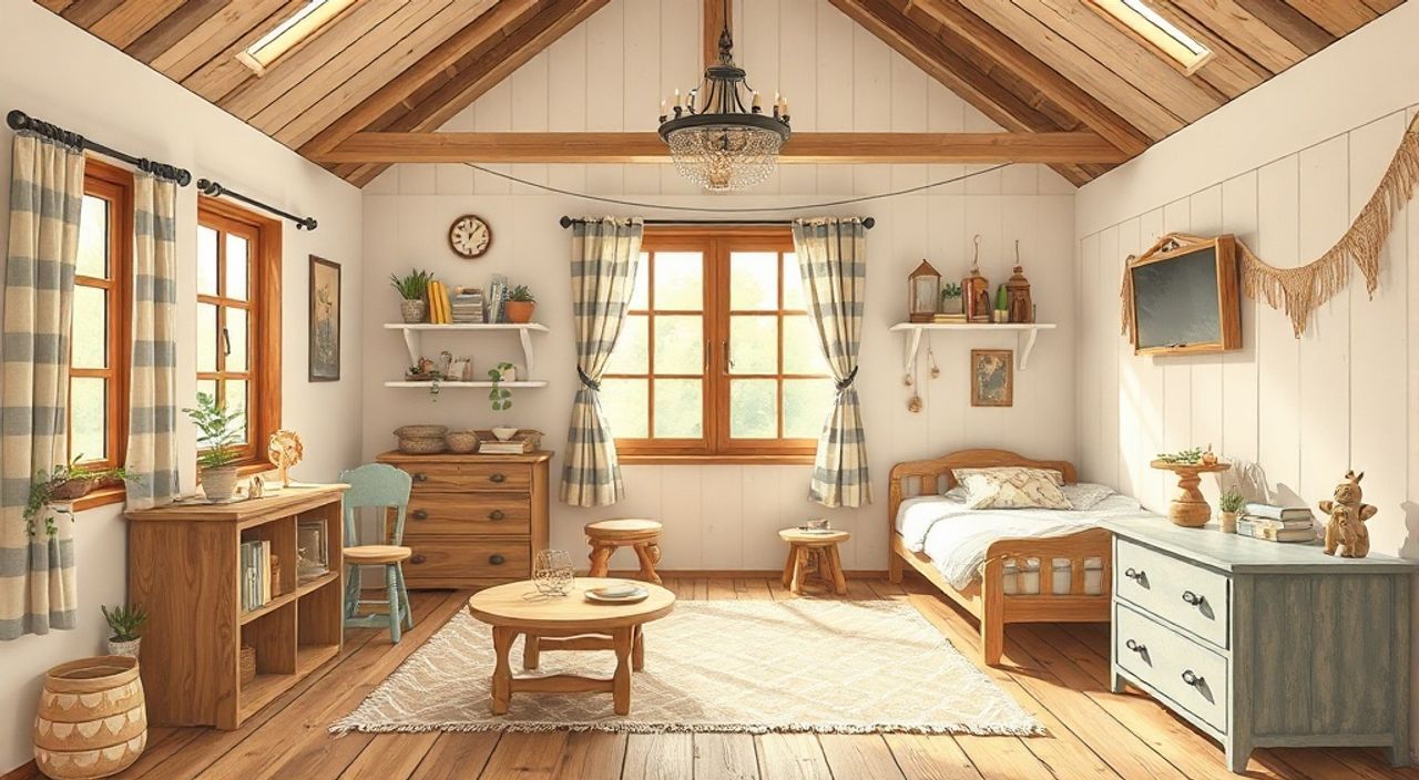 15 Шагов к интерьеру детской 9 м² в стиле деревенский кантри