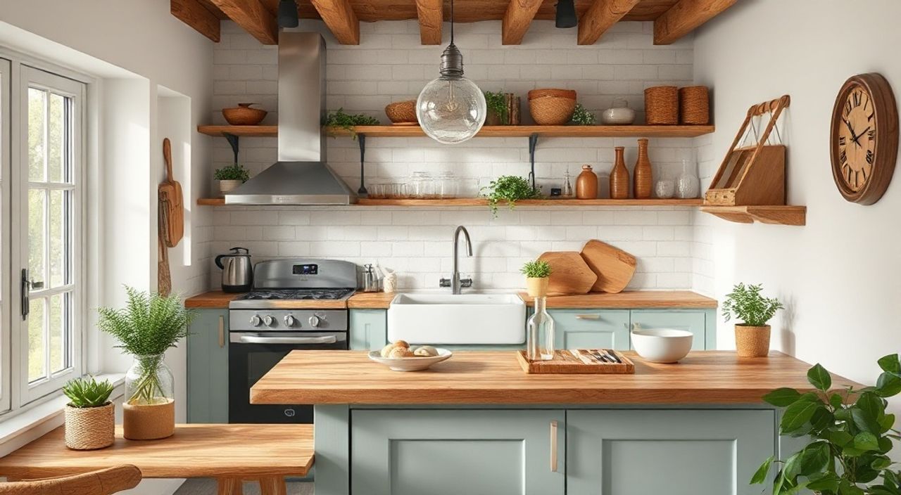 15 Шагов к интерьеру кухни 4,5 м² в стиле рустик‑чик