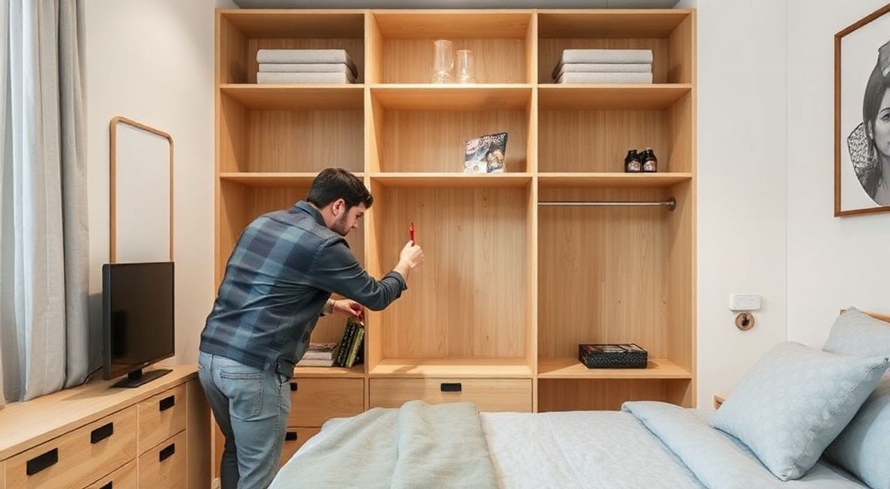 15 Шагов к установке кабинета‑вставки в шкафу в спальни 10 м²