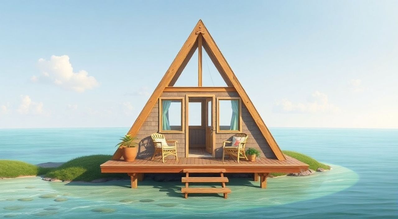 5 Шагов, чтобы собрать A-frame мини-дом на острове