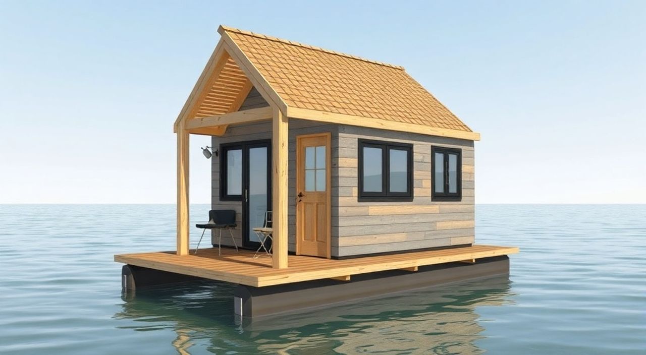 5 Шагов, чтобы собрать A-frame мини-дом на воде