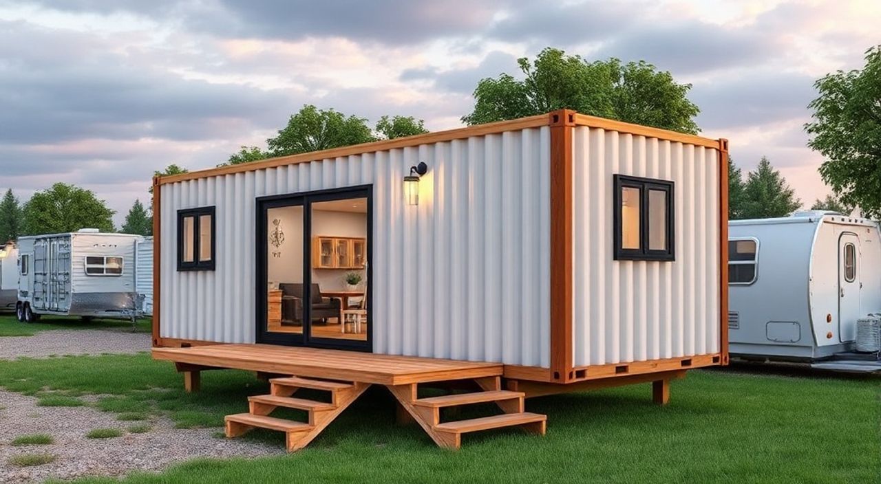 5 Шагов, чтобы собрать дом-контейнер 40ft на трейлер-парке