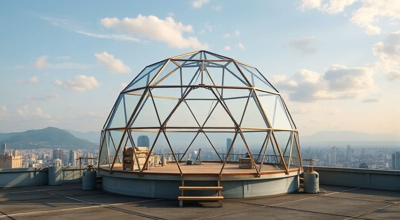 5 Шагов, чтобы собрать geo-dome на крыше городского дома