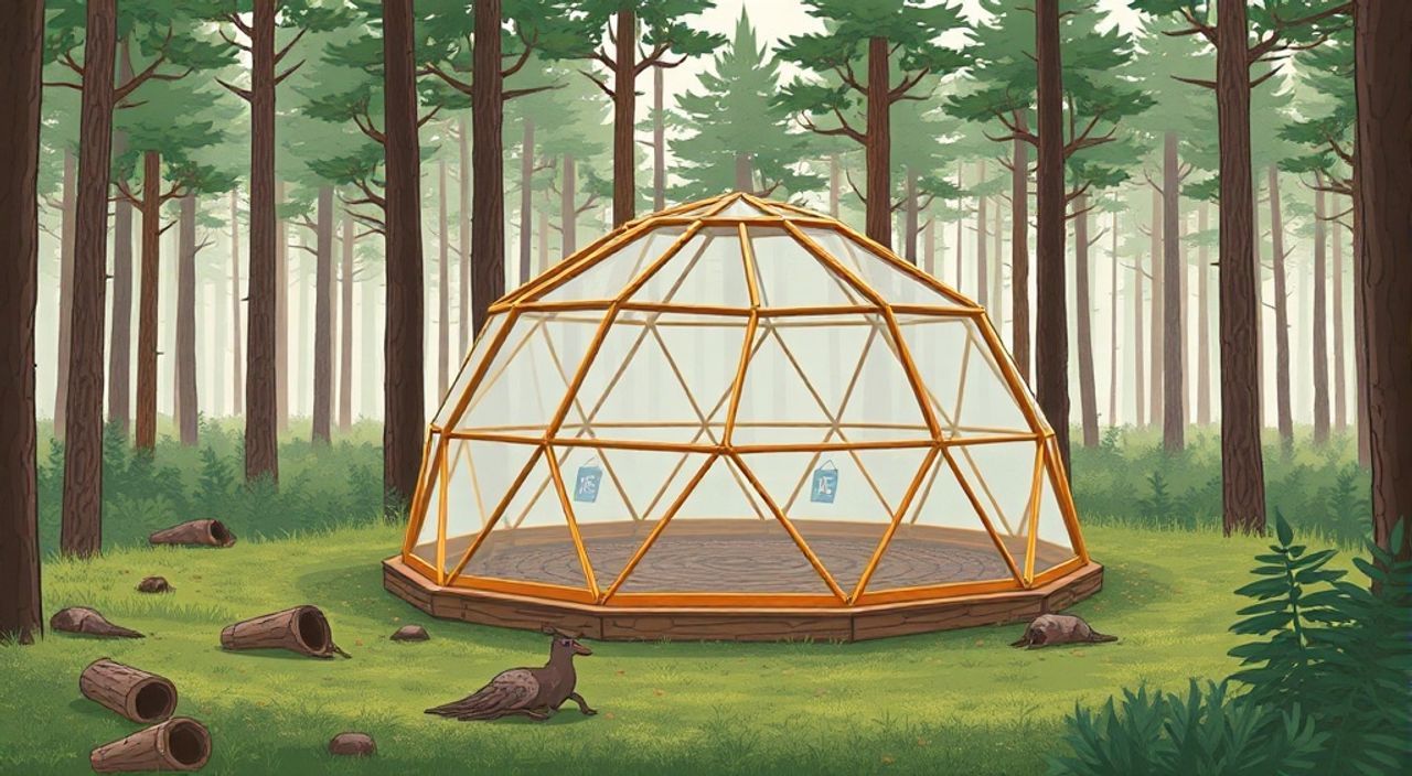 5 Шагов, чтобы собрать geo-dome на лесной опушке