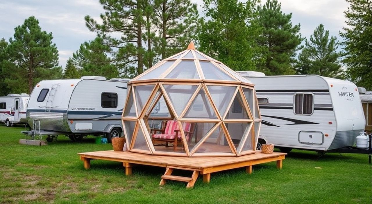5 Шагов, чтобы собрать Glamping dome на трейлер-парке
