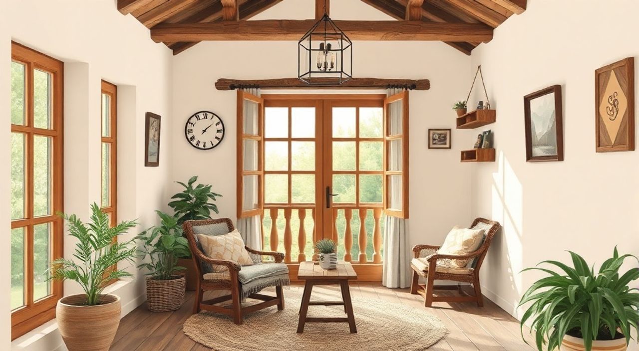 5 Шагов к интерьеру балкона 2,8 м² в стиле деревенский кантри