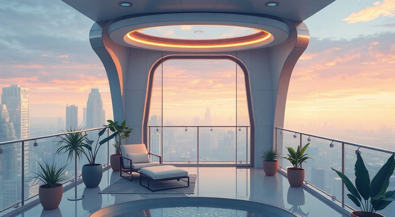 5 Шагов к интерьеру балкона 2,8 м² в стиле футуризм