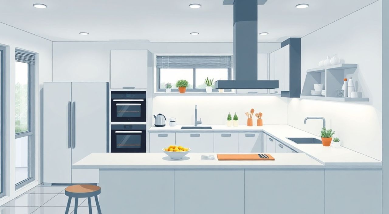 5 Шагов к интерьеру кухни 4,5 м² в стиле футуризм