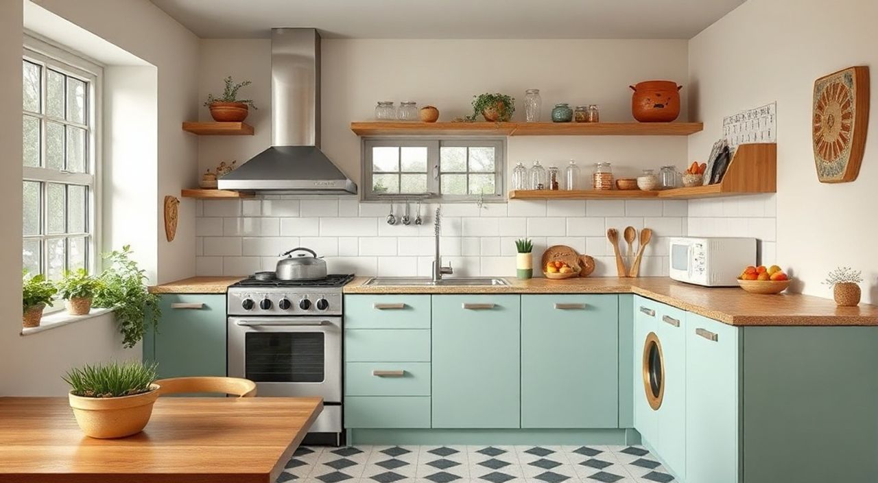 5 Шагов к интерьеру кухни 4,5 м² в стиле ретро 70‑х