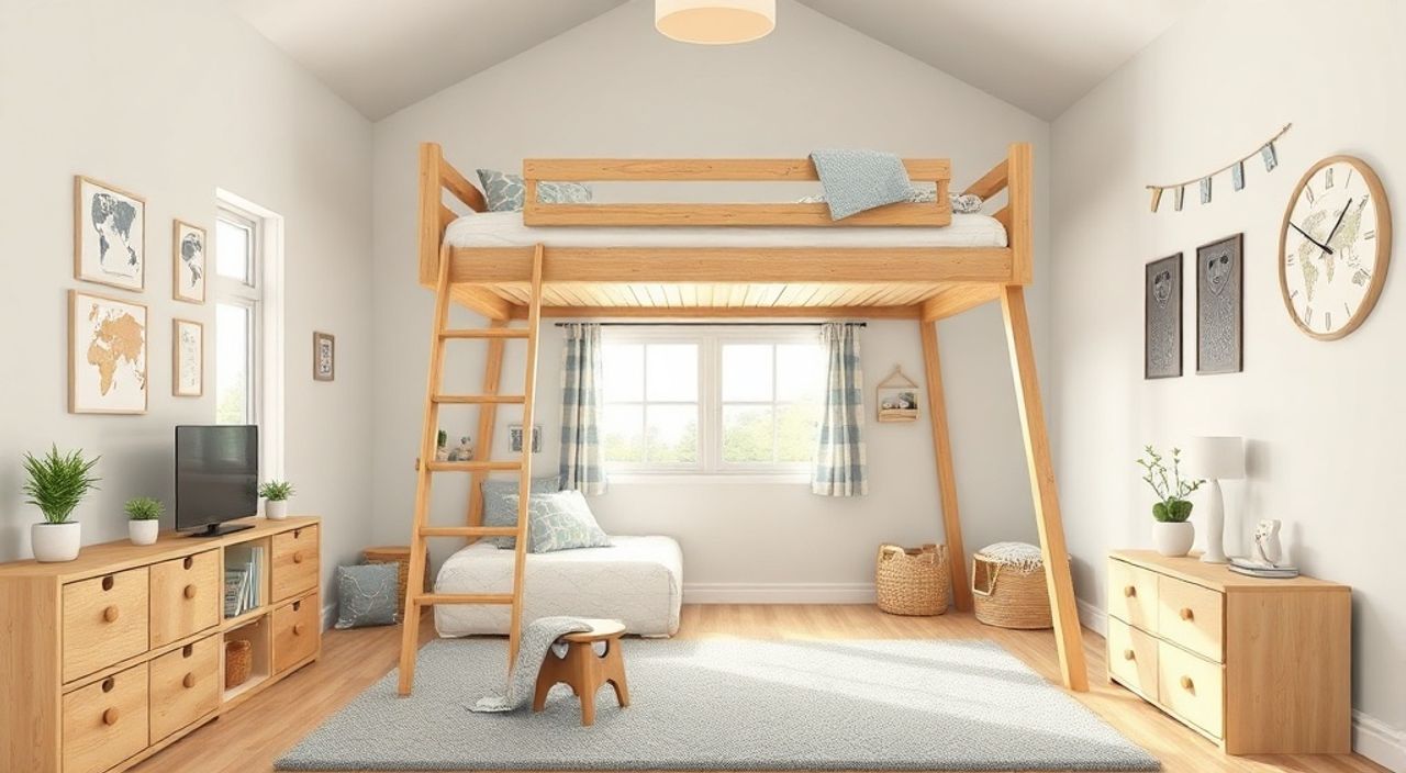 5 Шагов к кровать‑чердака в детской 8 м²