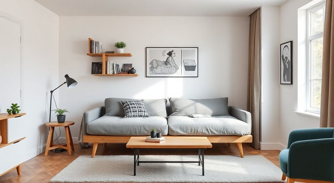 5 Шагов к установке дивана‑кровати в студии 24 м²