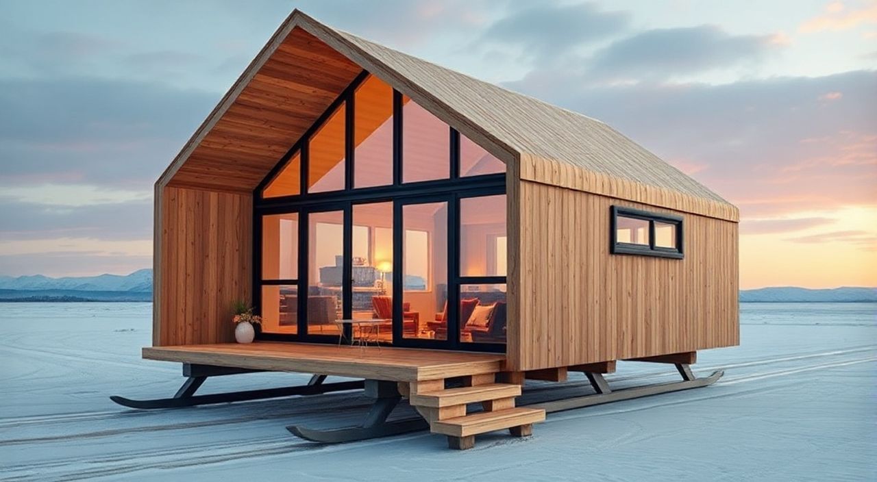 Arched Cabins: решения для дом-модуль на полозьях