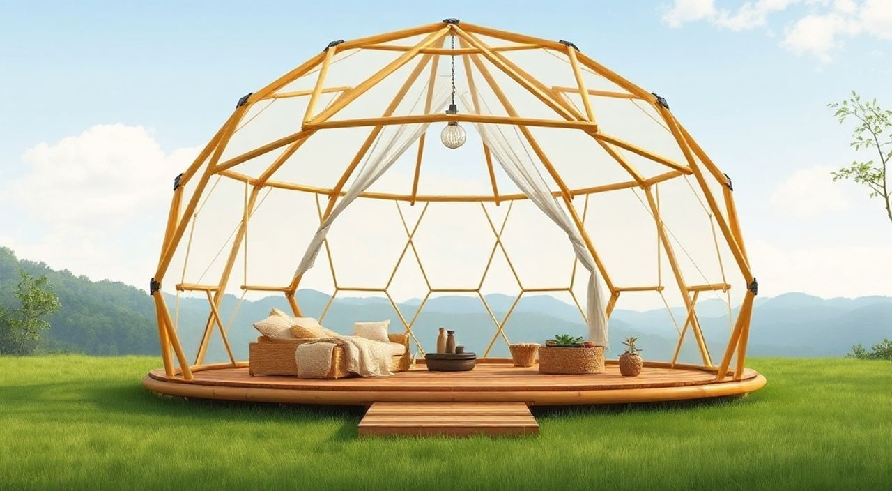 Бамбуковый каркас: 15 причин выбрать для Glamping dome