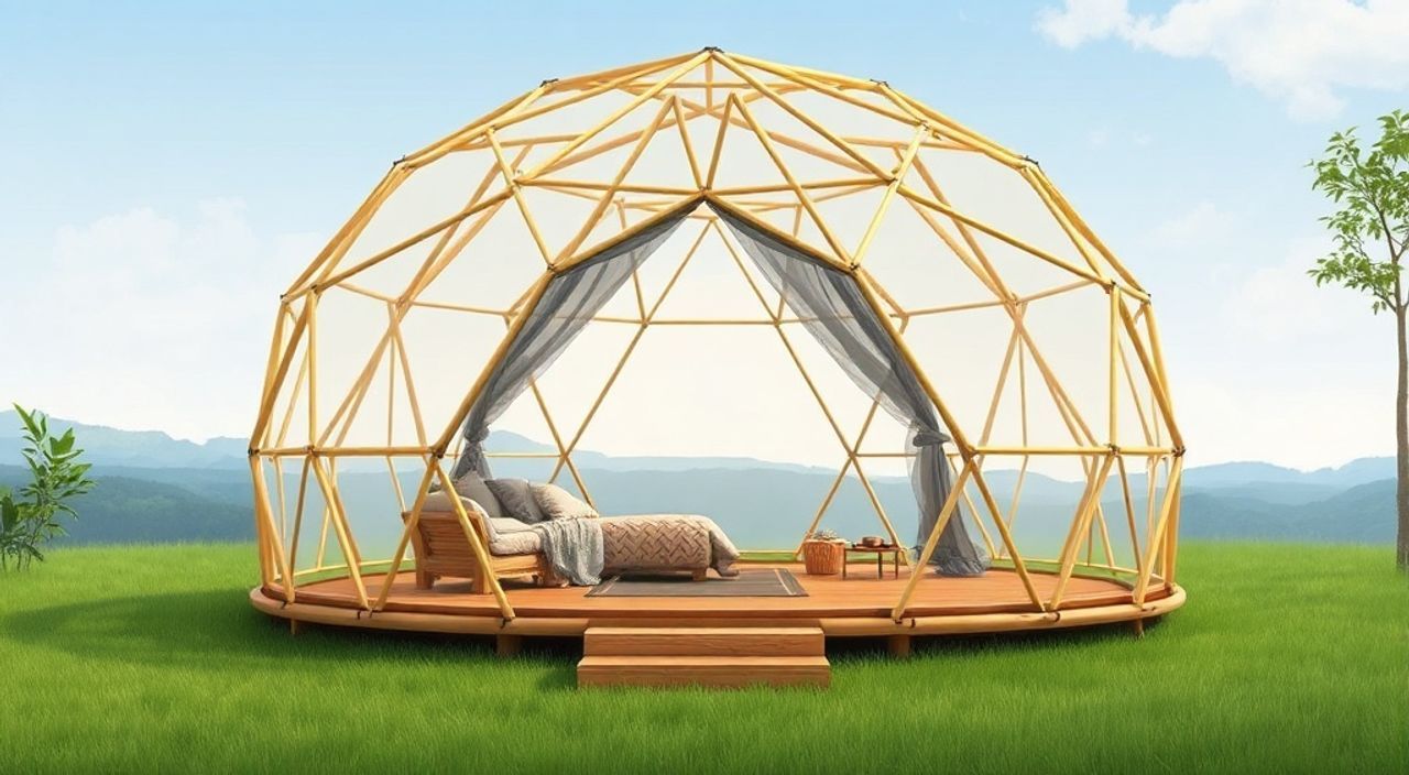 Бамбуковый каркас: 5 причин выбрать для Glamping dome