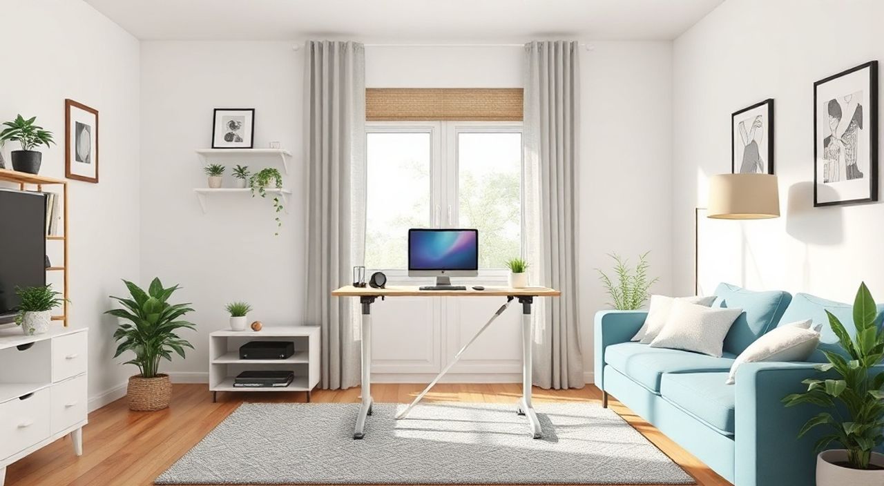 Бюджет гостиной 13 м²: складного стенда‑office — 10 цифр