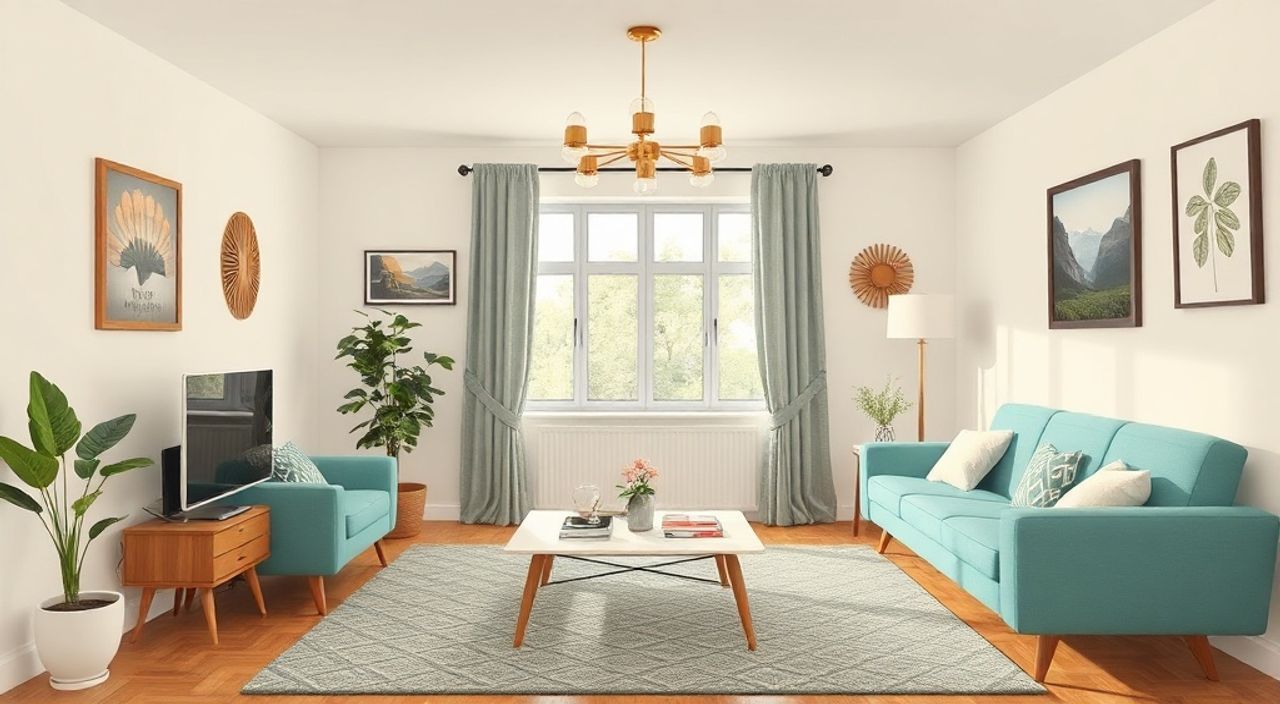 Бюджет: обновить гостиной 14 м² в стиле ретро 60‑х — 10 ключевых советов