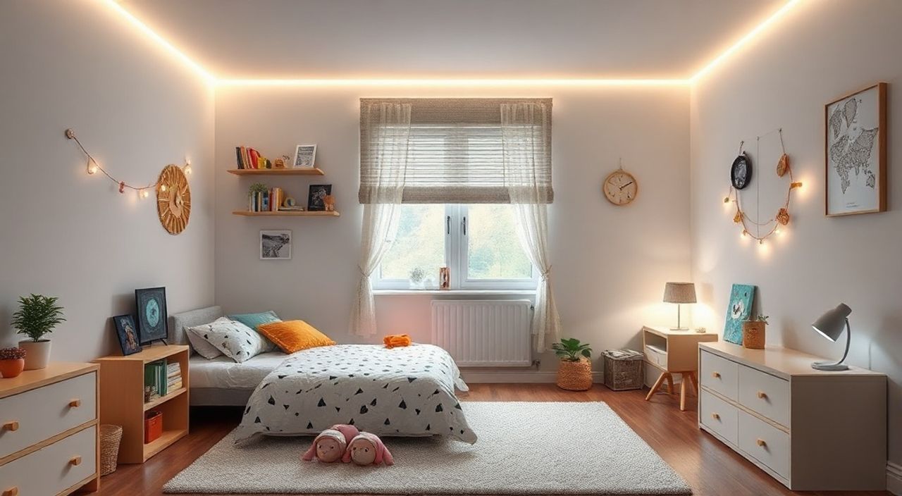 Бюджетное решение: LED-ленты — 10 идей для детской 8 м²
