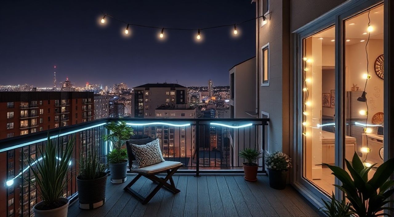 Бюджетное решение: LED-ленты — 15 идей для балкона 3 м