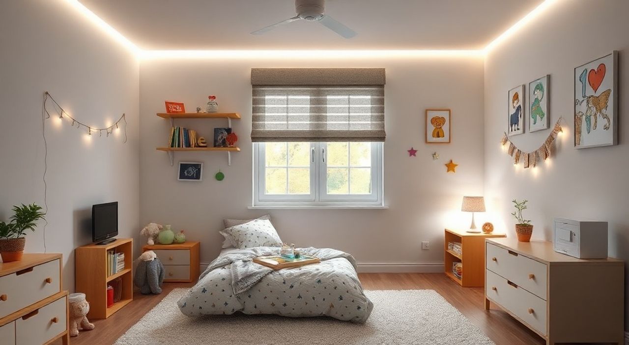 Бюджетное решение: LED-ленты — 5 идей для детской 8 м²