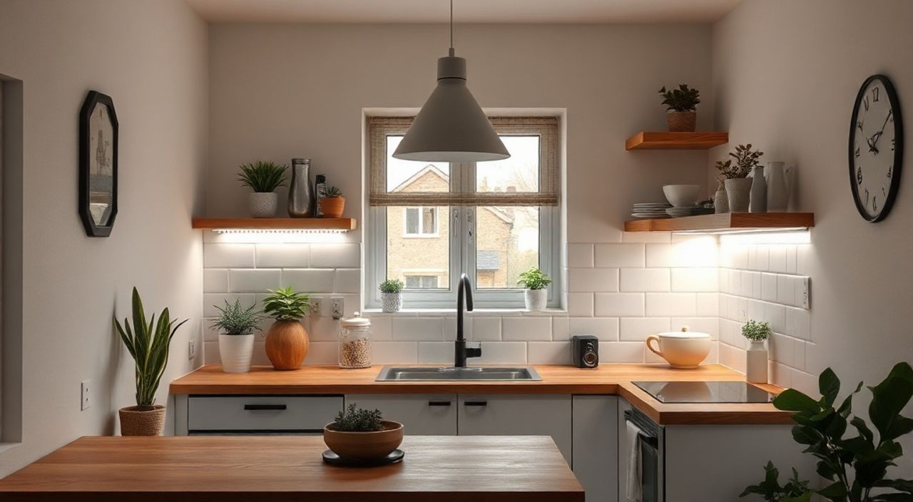 Бюджетное решение: LED-ленты — 5 идей для кухни-ниши 6 м²