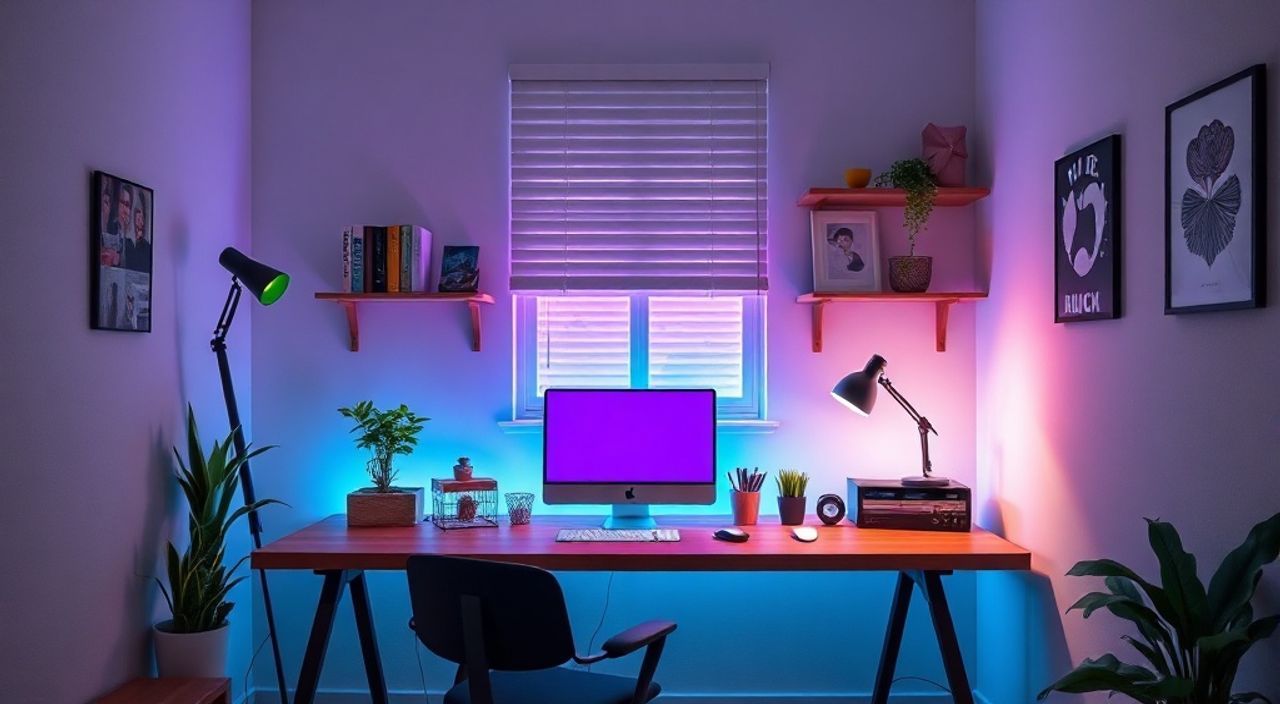 Бюджетное решение: умную RGB-подсветку — 10 идей для мини-кабинета