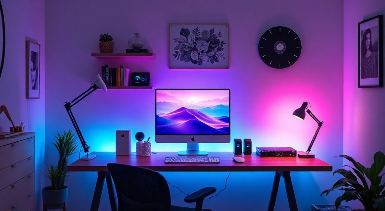 Бюджетное решение: умную RGB-подсветку — 15 идей для мини-кабинета