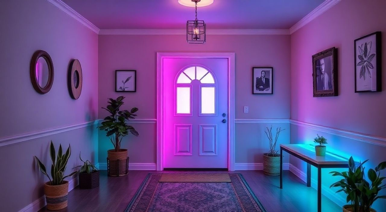 Бюджетное решение: умную RGB-подсветку — 15 идей для прихожей 3 м²