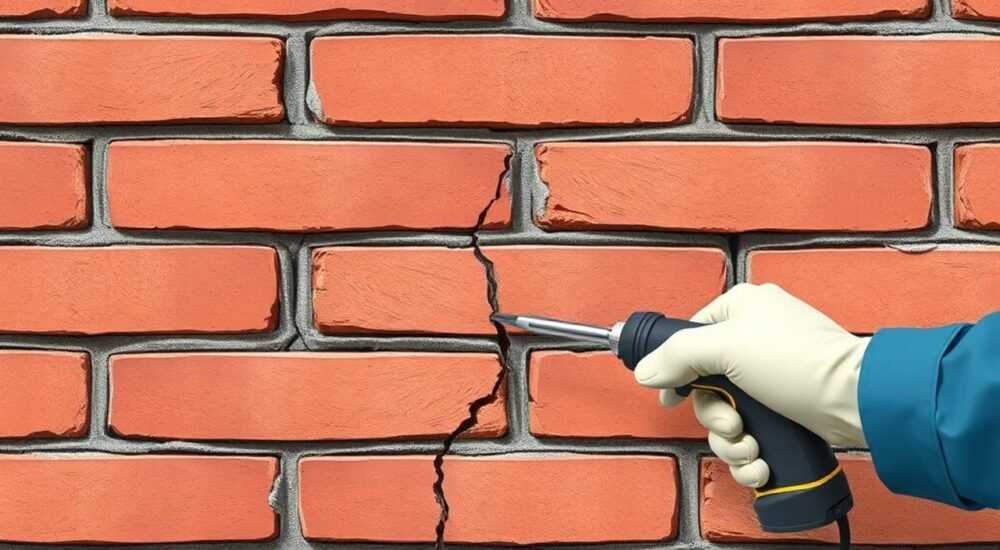 Чем заделать трещины в кирпичной кладке