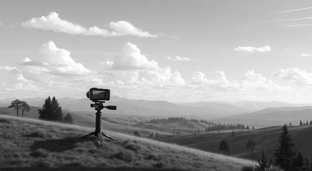 Чёрно‑белая обработка + davinci resolve для пейзажа