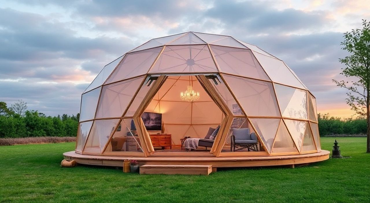 CLT-панели: 10 причин выбрать для Glamping dome