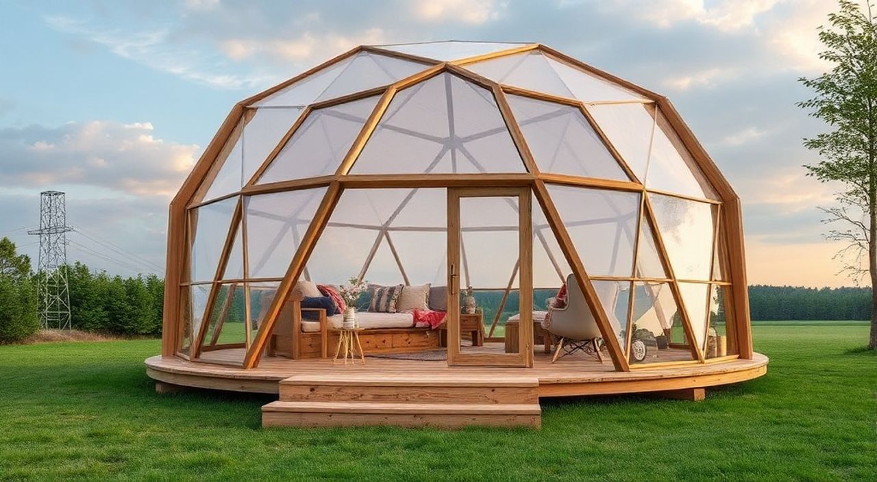 Дерево-клееный брус: 10 причин выбрать для Glamping dome