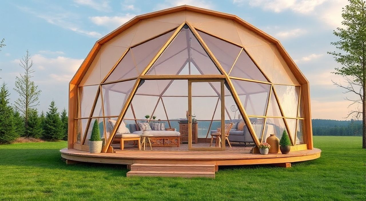 Дерево-клееный брус: 5 причин выбрать для Glamping dome