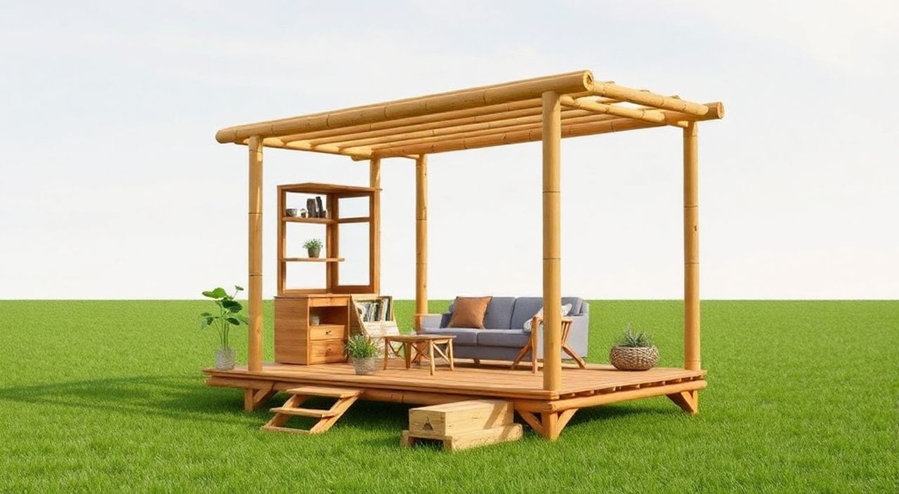 DIY: A-frame мини-дом из бамбуковый каркас — 10 шагов