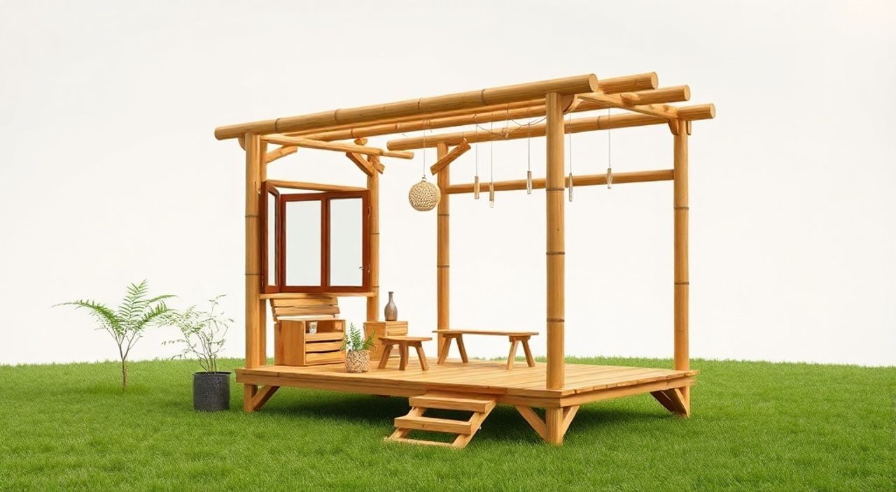 DIY: A-frame мини-дом из бамбуковый каркас — 5 шагов