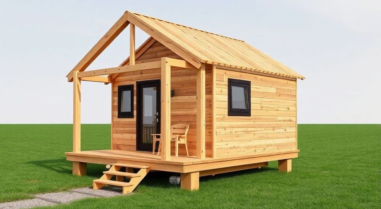 DIY: A-frame мини-дом из дерево-клееный брус — 15 шагов