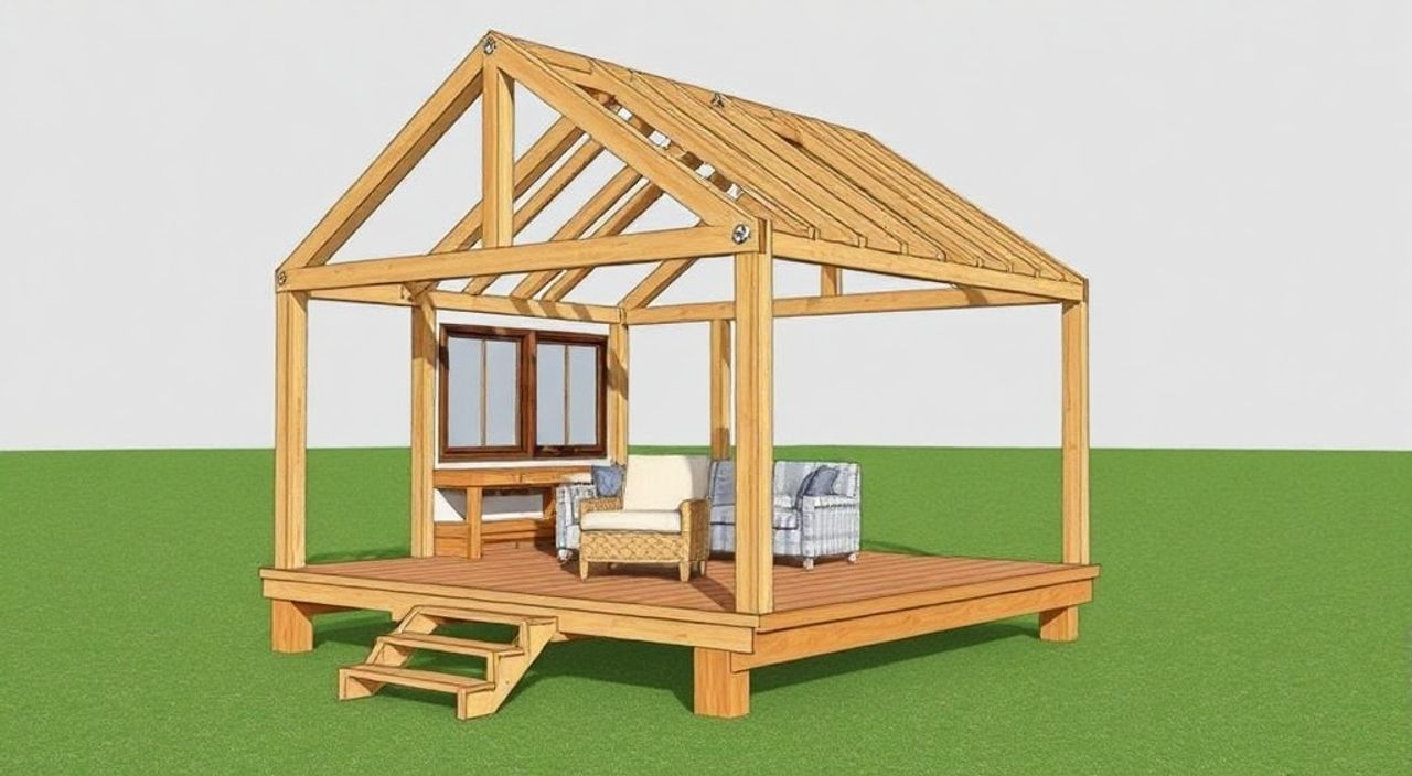 DIY: A-frame мини-дом из рамный брус — 10 шагов