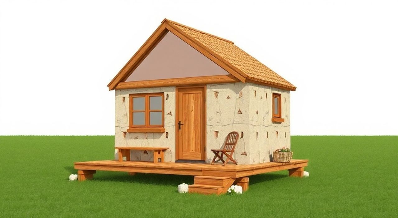 DIY: A-frame мини-дом из ручной саман — 5 шагов