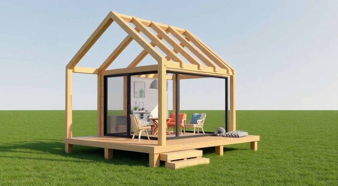 DIY: A-frame мини-дом из структурный полимер — 15 шагов