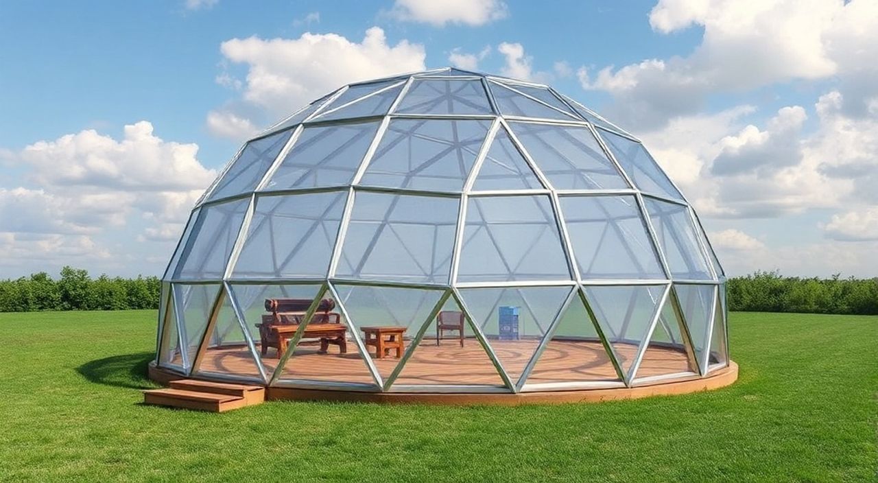 DIY: geo-dome из алюминиевый сэндвич-панель — 5 шагов