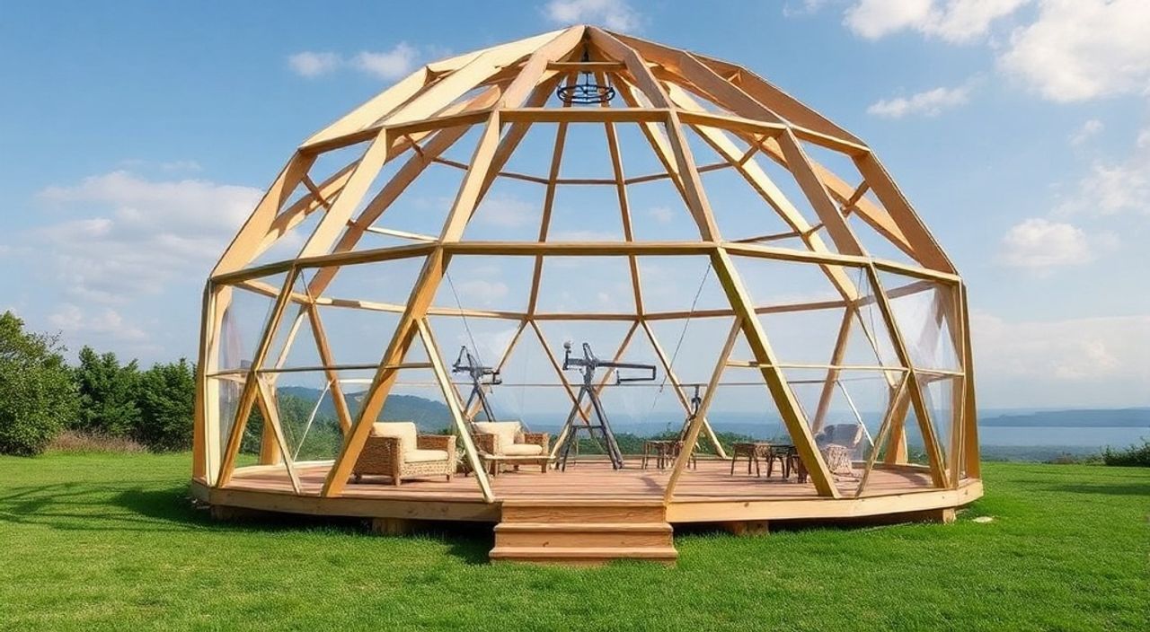 DIY: geo-dome из рамный брус — 5 шагов