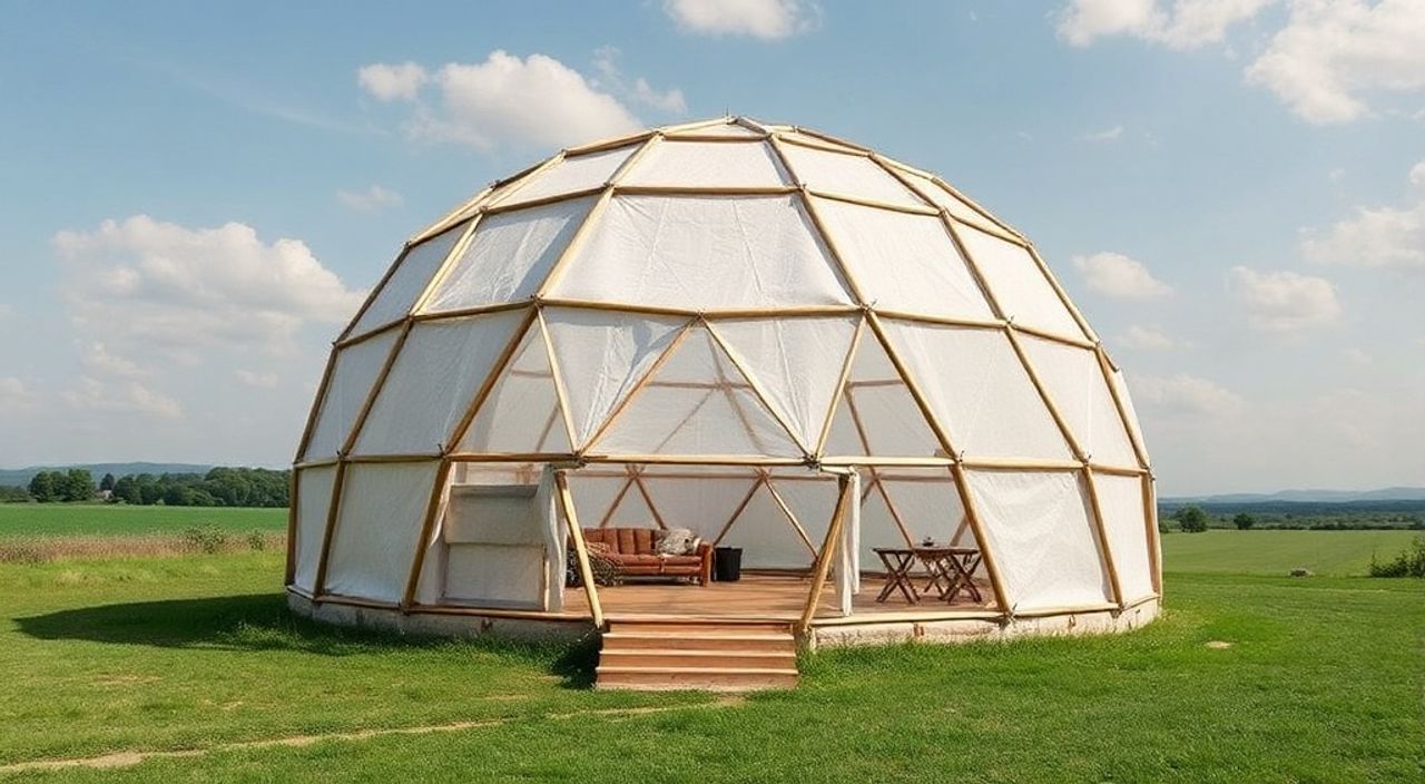 DIY: geo-dome из ручной саман — 15 шагов