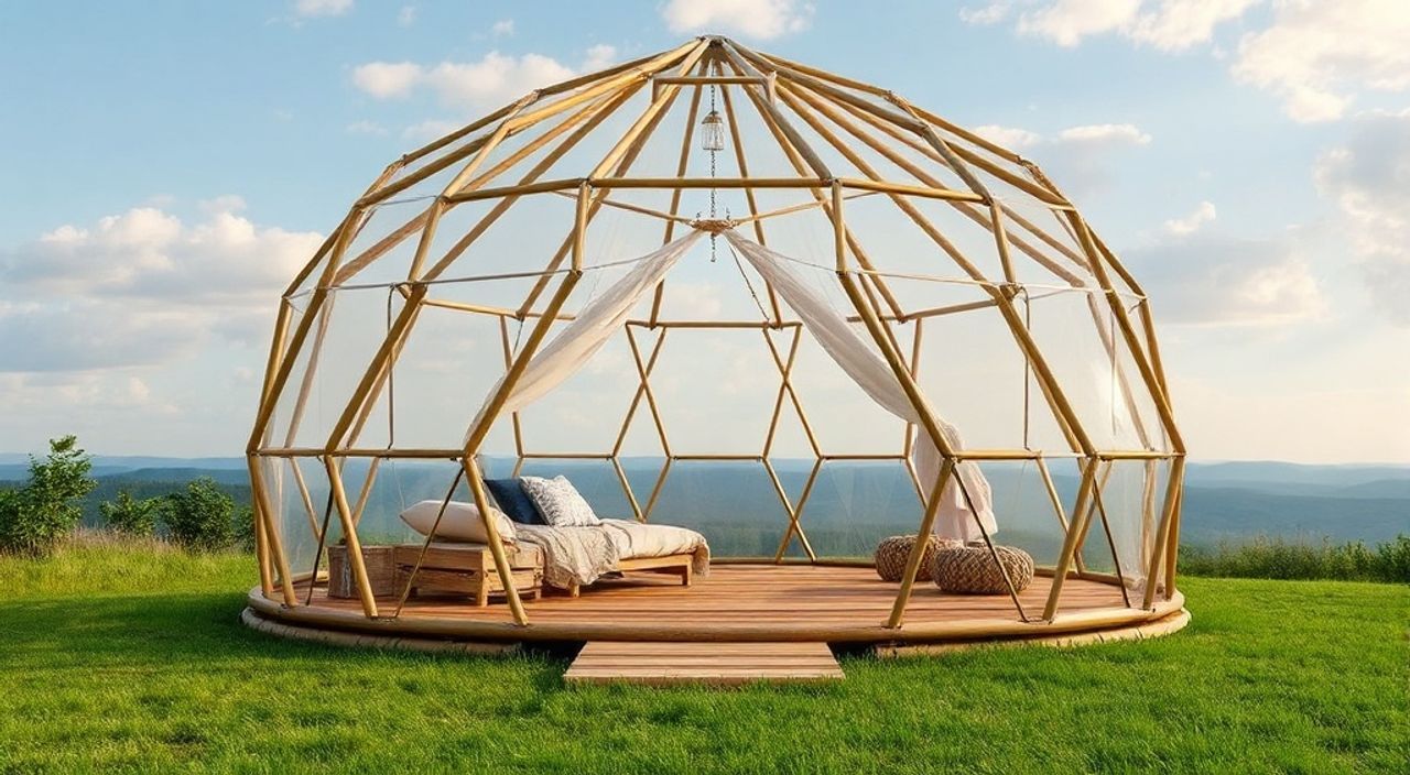 DIY: Glamping dome из бамбуковый каркас — 10 шагов