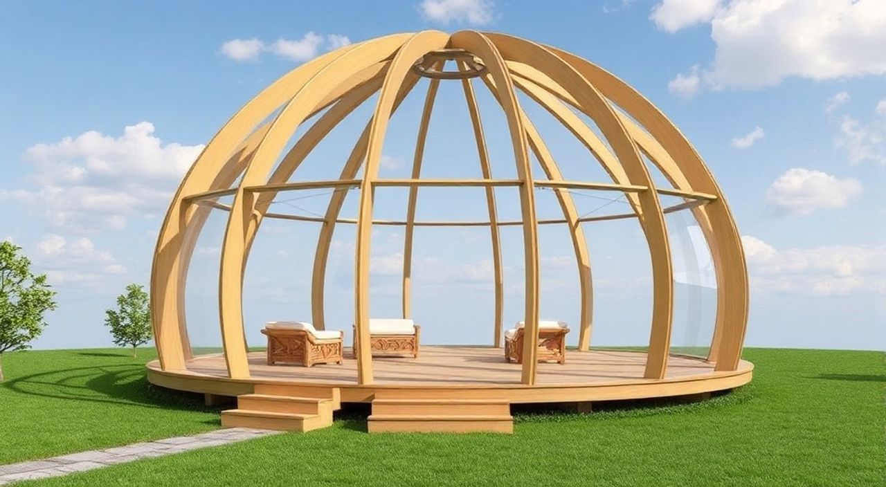 DIY: Glamping dome из дерево-клееный брус — 15 шагов