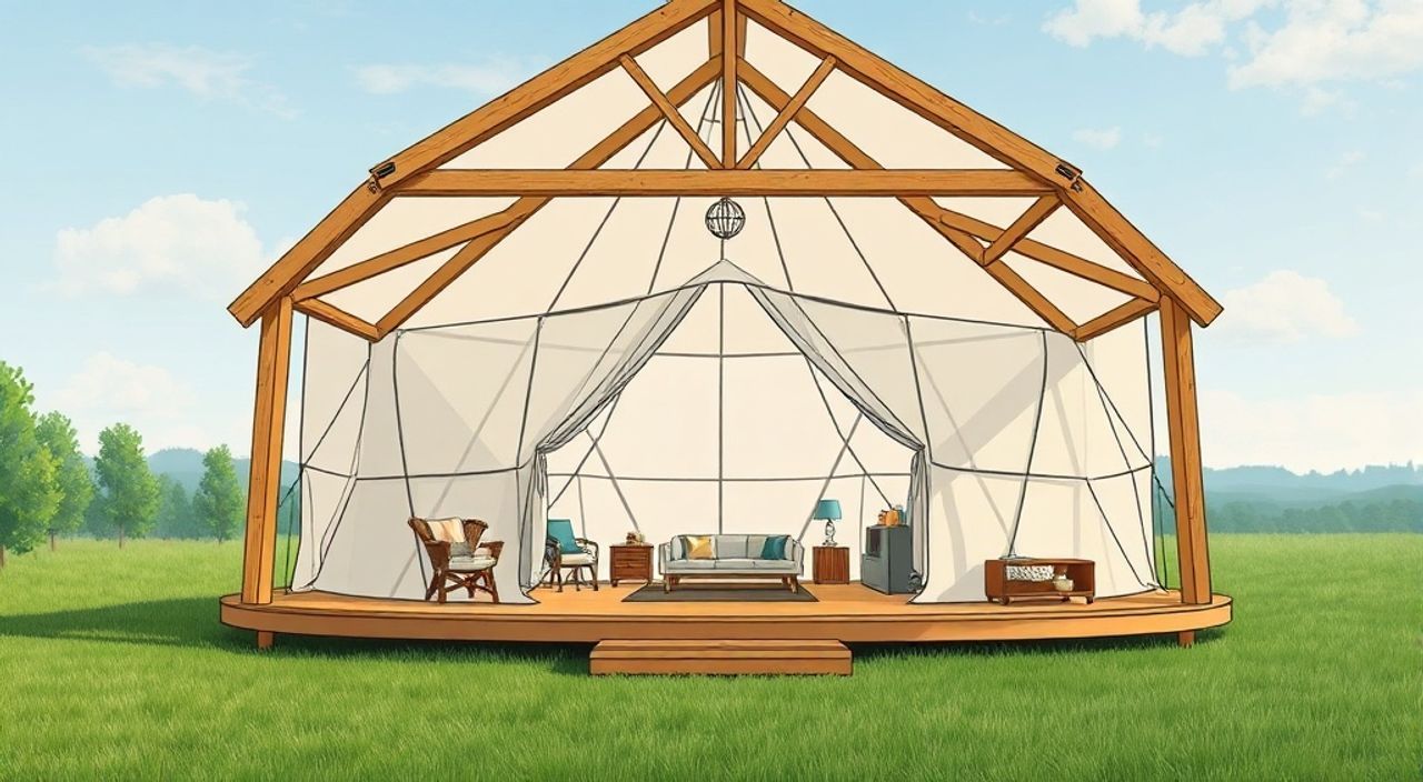 DIY: Glamping dome из рамный брус — 10 шагов