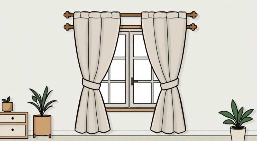 DIY-поглотитель из толстые шторы: 10 шагов