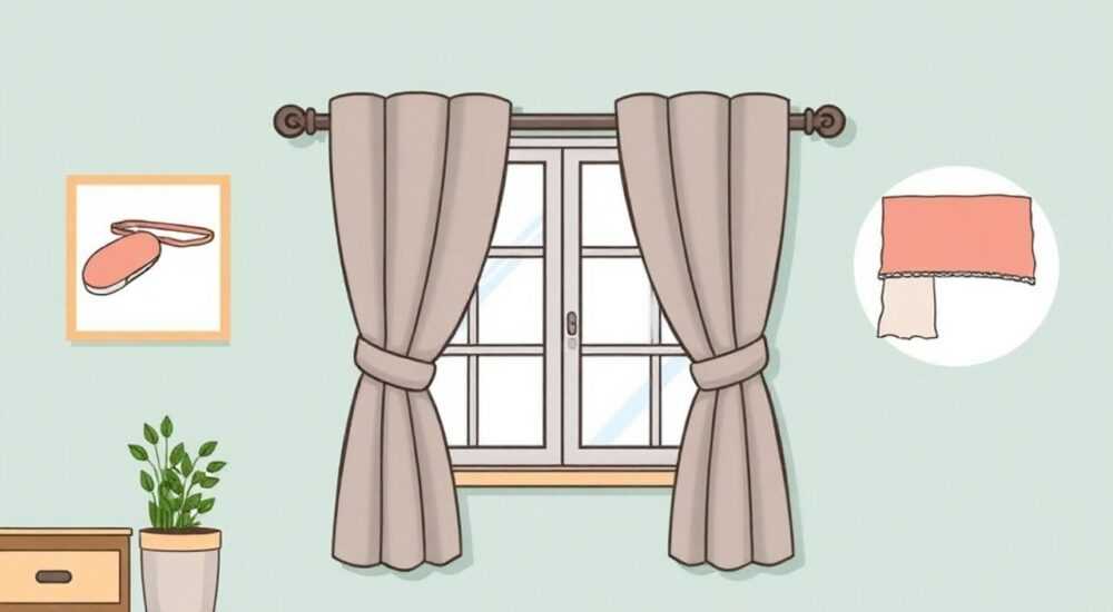 DIY-поглотитель из толстые шторы: 5 шагов