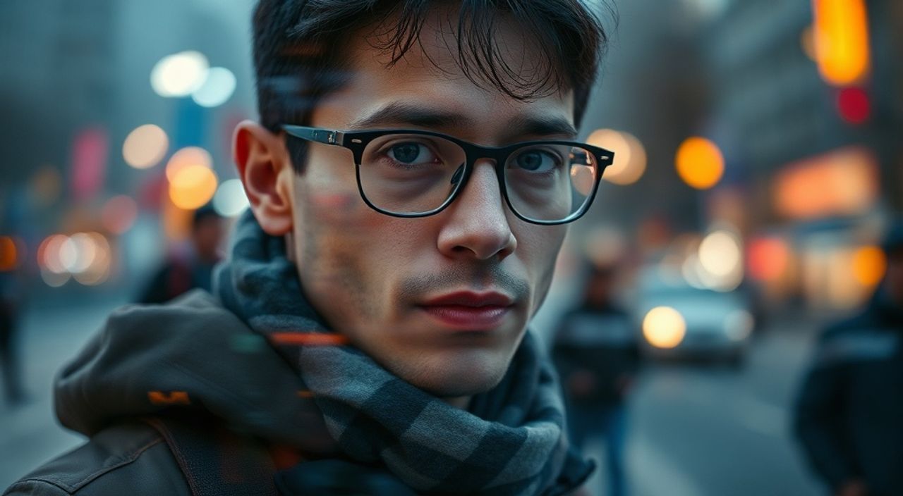 Двойная экспозиция + luminar neo для стрит‑портрета
